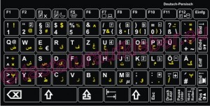 tastatur aufkleber deutsch-persisch (farsi)