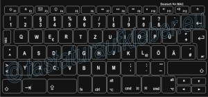 Tastaturaufkleber für Mac-Tastatur, einfach zu kleben, kostengünstig
