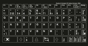 Tastaturaufkleber Deutsche (Schweiz SG) mini