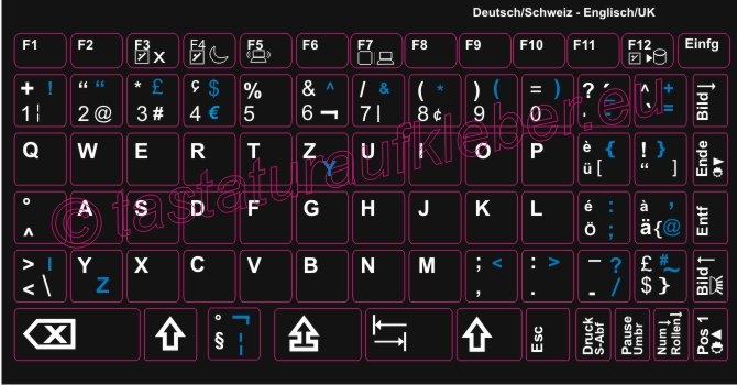 Tastaturaufkleber für Notebooks - TASTATURAUFKLEBER für Ihren PC