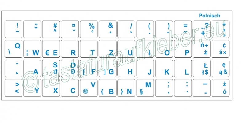 Tastaturaufkleber POLNISCH, transparent