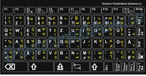 Tastaturaufkleber Deutsch-THAI