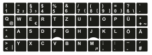 TASTATURAUFKLEBER DEUTSCH(QWERTZ) 12x12 mm