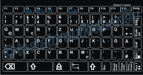 Tastaturaufkleber Deutsch, für Lenovo-Tastatur