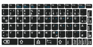 Tastaturaufkleber Deutsch, für Lenovo-Tastatur