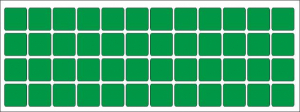 Tastaturaufkleber Blanko, Farbe Grün