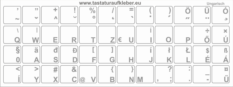 Tastaturaufkleber UNGARISCH