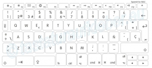 Tastaturaufkleber SPANISH für Mac