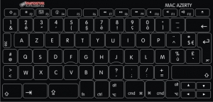 Tastaturaufkleber Französisch für Mactastatur