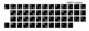 Tastaturaufkleber Französisch (AZERTY amélioré)