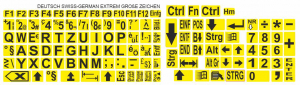 Tastaturaufkleber Deutsch Layout Schweiz Extrem Grosse Schrift