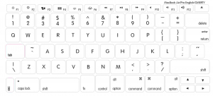 Tastaturaufkleber ENGLISCH für Macbook