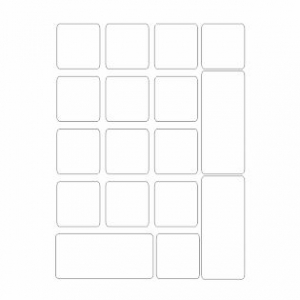 Tastaturaufkleber Blanko für Ziffernblock/Numpad in Farbe WEISS