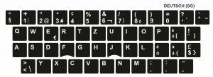 Tastaturaufkleber Deutsch (Schweiz) - Tastaturlayout Deutsch Swiss-Germann (SG)