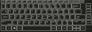 Tastaturaufkleber für HP Probook 440, Tastaturlayout Englisch (US)