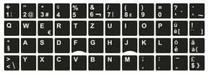 Tastaturaufkleber Deutsch (Schweiz) - Tastaturlayout Deutsch Swiss-French (SF)