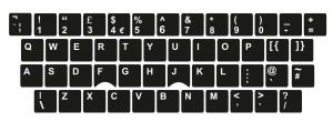 Tastaturaufkleber Englisch (UK), 12x12 mm.