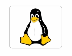 Aufkleber Linux-Maskottchen, 15x12 mm., 24 Stück auf Bogen