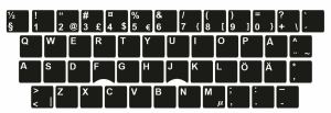 Swedish Keyboard Labels – Vorgestanzt & langlebig – 14×14 mm