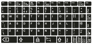 Tastaturaufkleber ENGLISCH (UK) MAXI