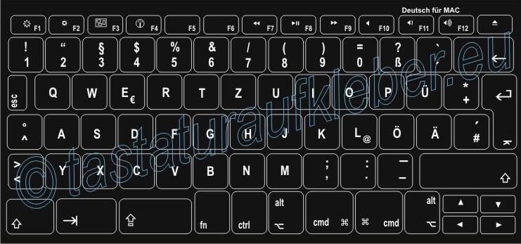 TASTATURAUFKLEBER DEUTSCH MAC